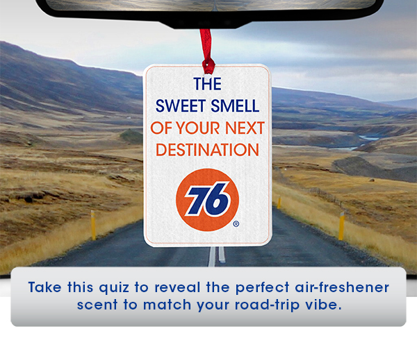 Take the quiz to reveal the perfect air-freshener scent to match your road-trip vibe.